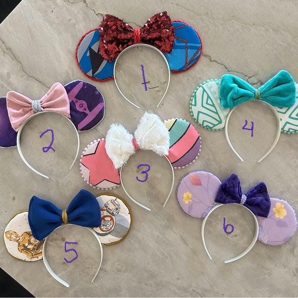 1 Aviator, 2 Space, 3 Pink Pony, 4 Hawaiian, 5 Android, or, 6 Fairy Disney Ears - Picture 2 of 9